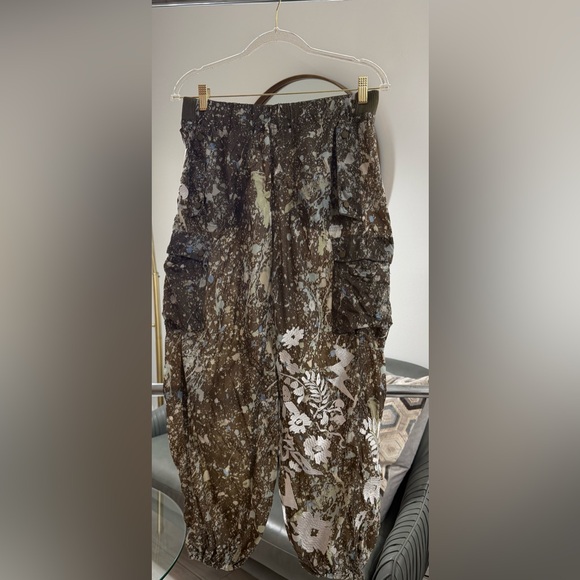 free people movement Pants - FP Movement by Free People Brown Floral Joggers